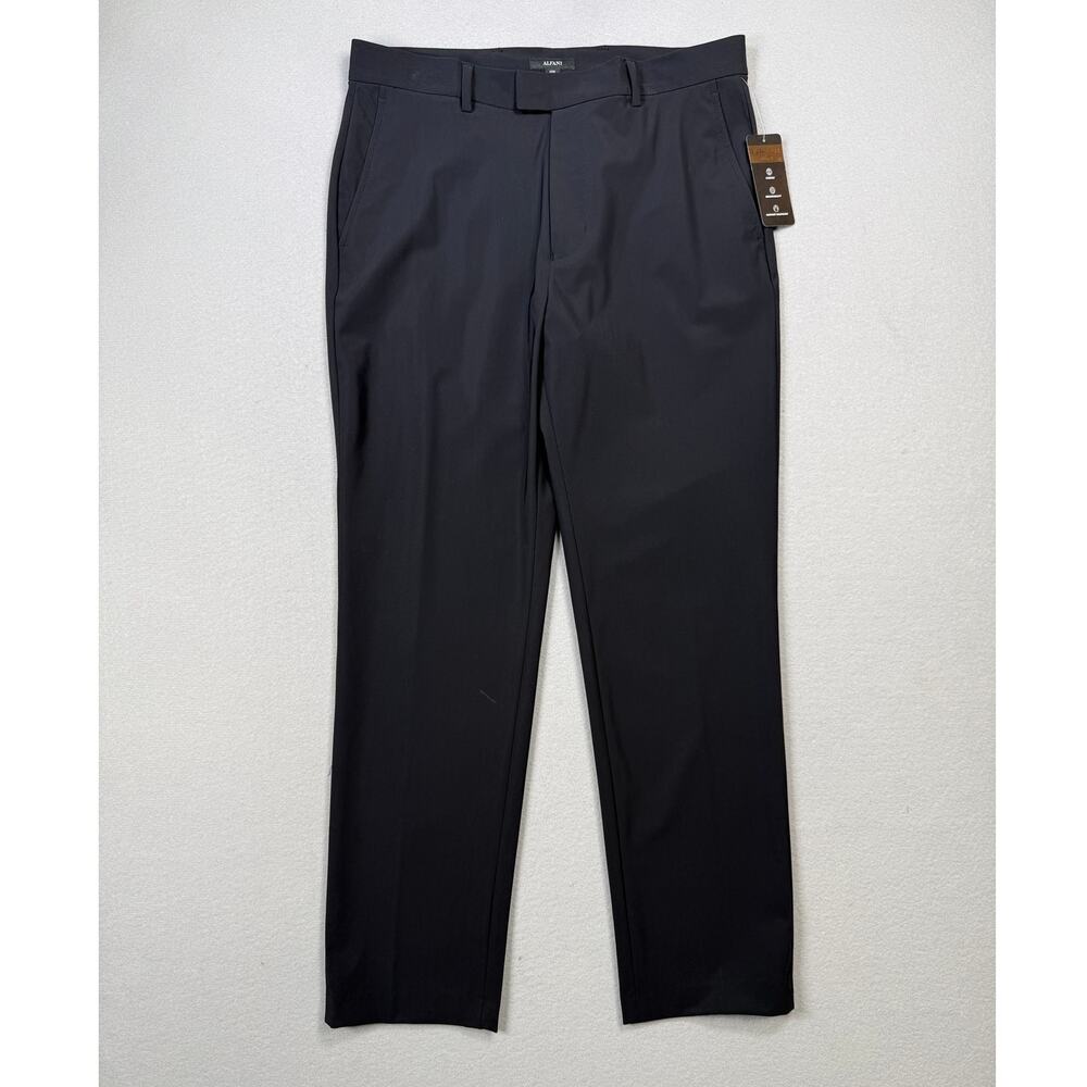 Alfani Men's Classic-Fit Solid Stretch Suit Pants black 32/30 $75